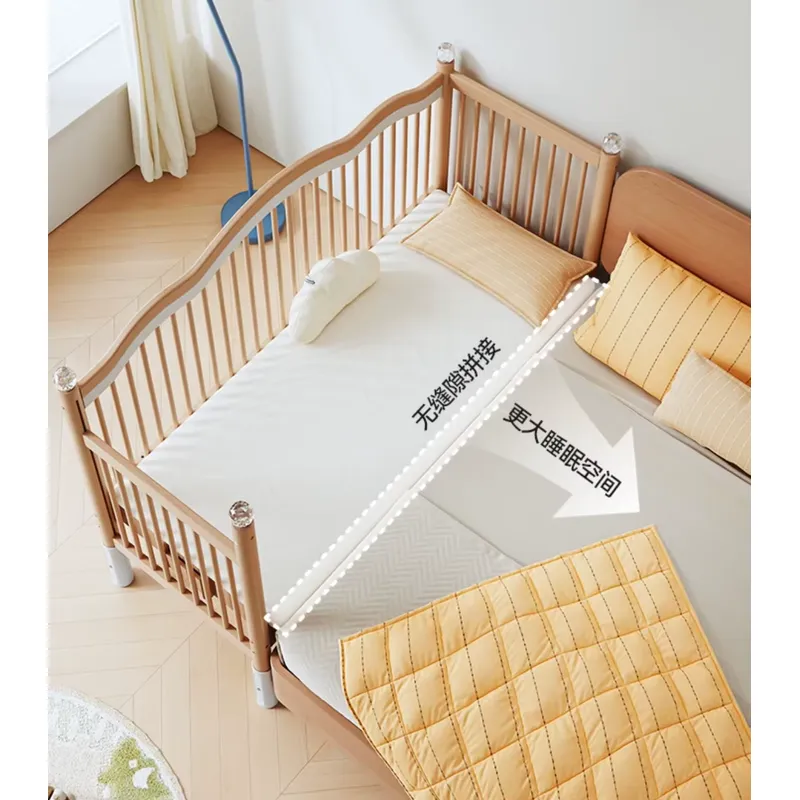 Baby Nursery Co - Solid Wood Baby Splicing Bed Multifunctional