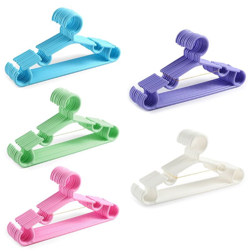 Baby Nursery Kit - 10 Pcs/Set Plastic Baby Clothes Hanger