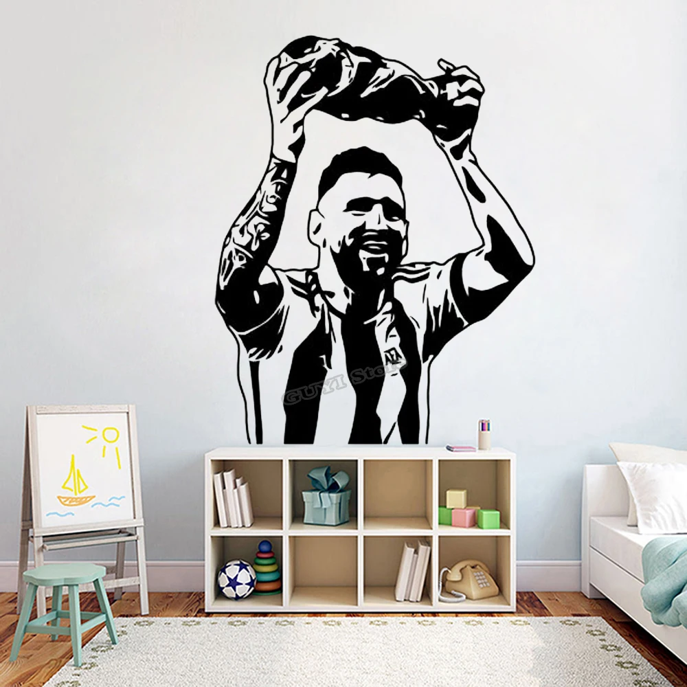 Baby Nursery Vinyl - Messi Wall Sticker Vinyl Decal Football