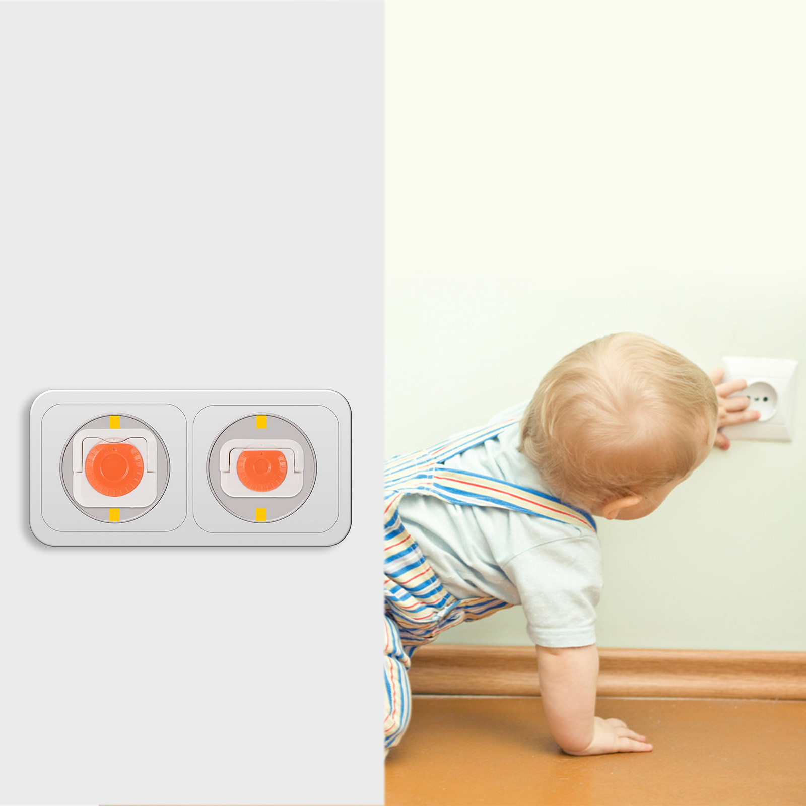 24Pcs Universal Fit Orange ABS - Outlet Cover Childproof review and price