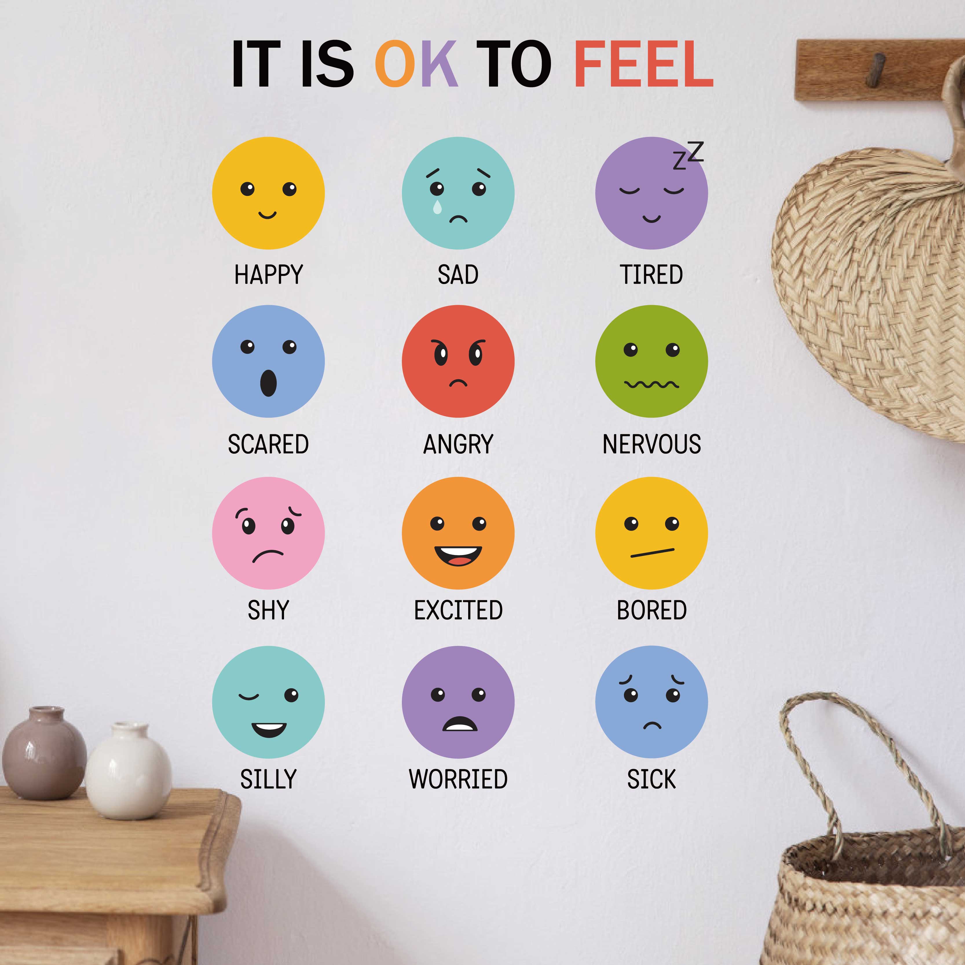 3D Colorful 12 Types of Emotic - Baby Nursery Design review and price