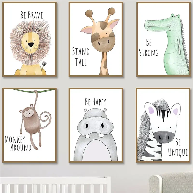 Nursery Wall Art Cute Cartoon  - Baby Nursery Quotes review and price