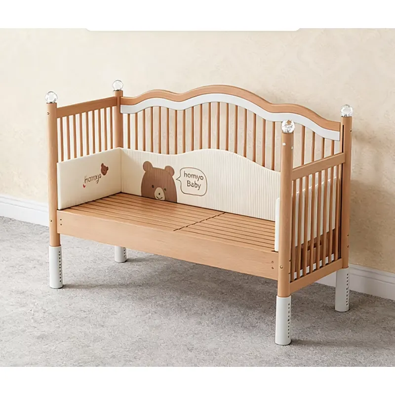 Solid Wood Baby Splicing Bed M - Baby Nursery Co review and price