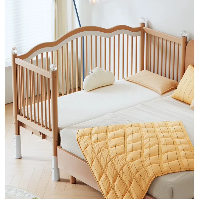 Solid Wood Baby Splicing Bed M - Baby Nursery Co review and price