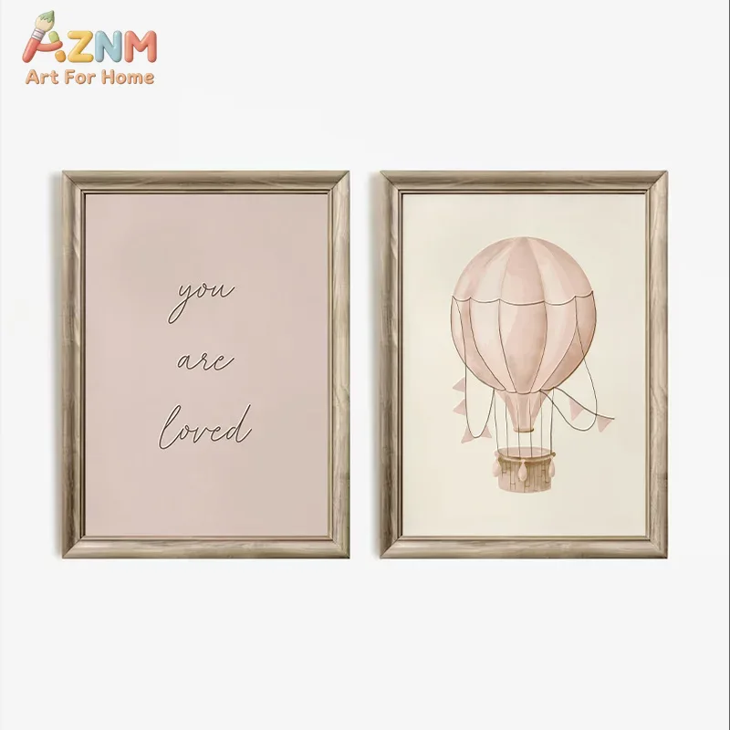 AZNM Boho Bunny Hot Air Balloo - Baby Nursery Vintage Decor review and price