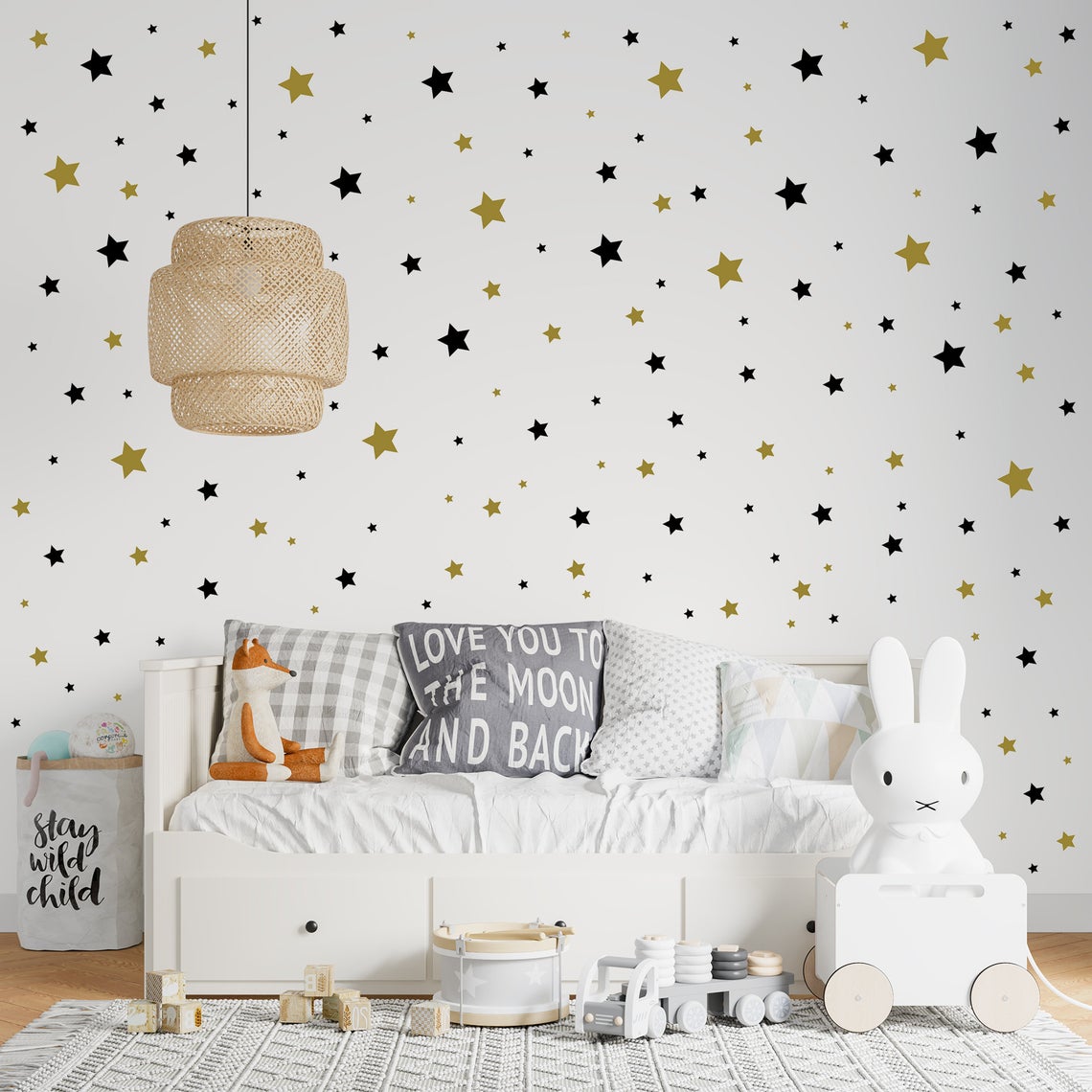 Cartoon 65Pcs Star Wall Sticke - Baby Nursery Package review and price
