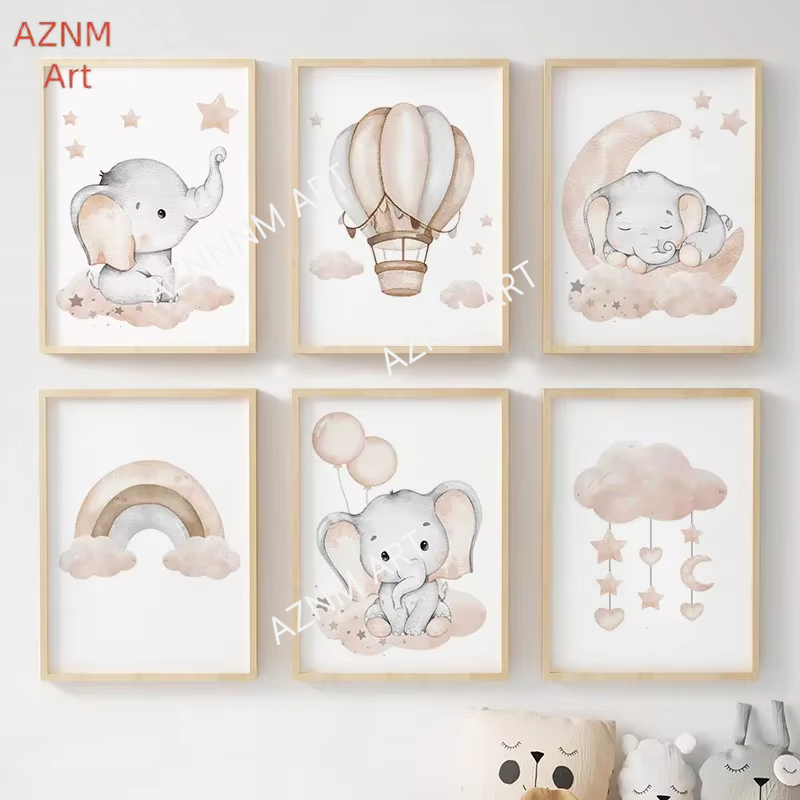 Elephant Balloon Rainbow Moon  - Baby Nursery Things review and price