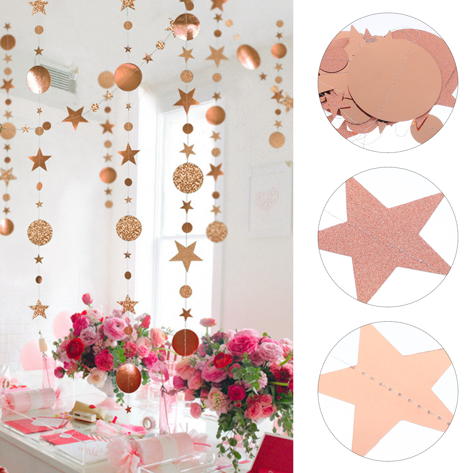 2Pcs Hanging Star Circle Garla - Baby Nursery Bunting review and price