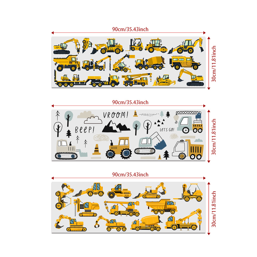 Cartoon Excavator Engineering  - Baby Nursery Vinyl review and price