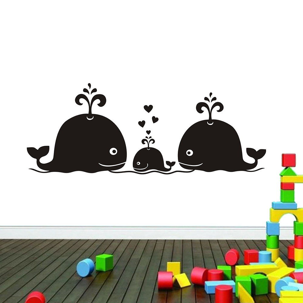 New Cute Whale Hearts Family W - Baby Nursery Vintage Decor review and price