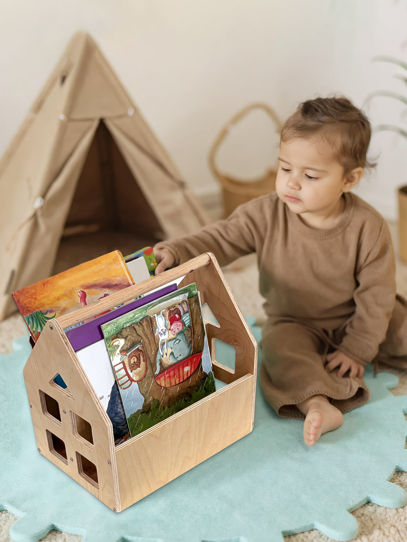 Toddler Bookshelf Double-Sided - Baby Nursery Books review and price
