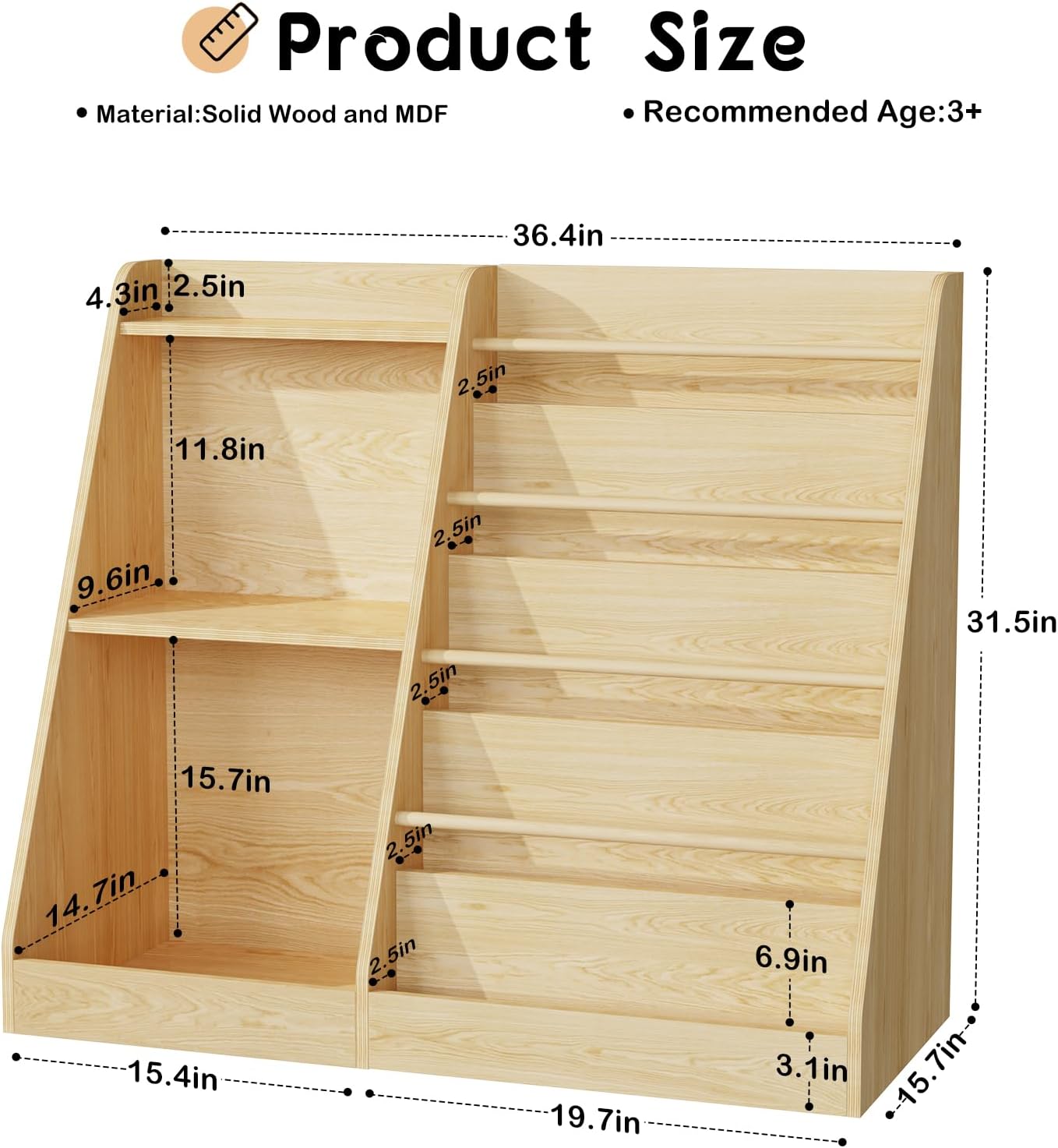 Kids Bookshelf Storage Montess - Baby Nursery Books review and price