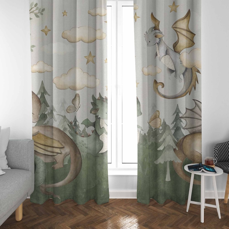 Little Dragon Nursery Curtains - Baby Nursery Blackout Curtains review and price