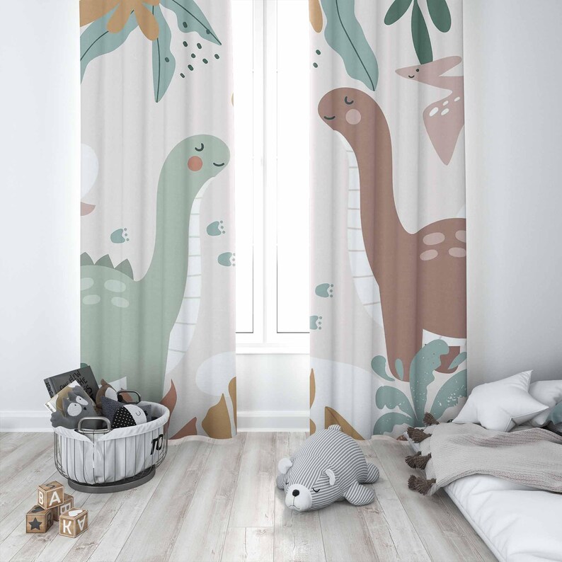 Dinosaur Nursery Curtains Dino - Baby Nursery Blackout Curtains review and price
