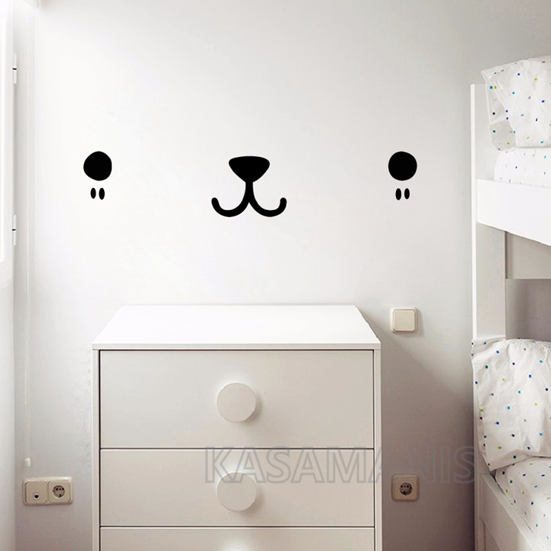 Cute Kawaii Face Wall Art Deca - Baby Nursery Package review and price