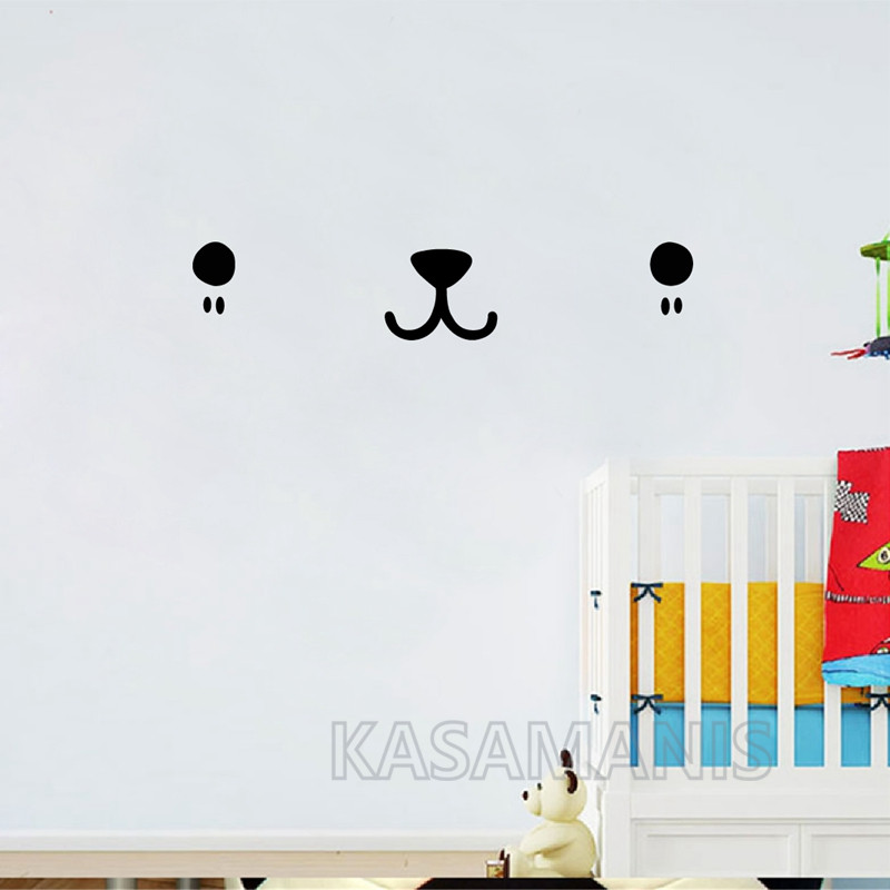 Cute Kawaii Face Wall Art Deca - Baby Nursery Package review and price