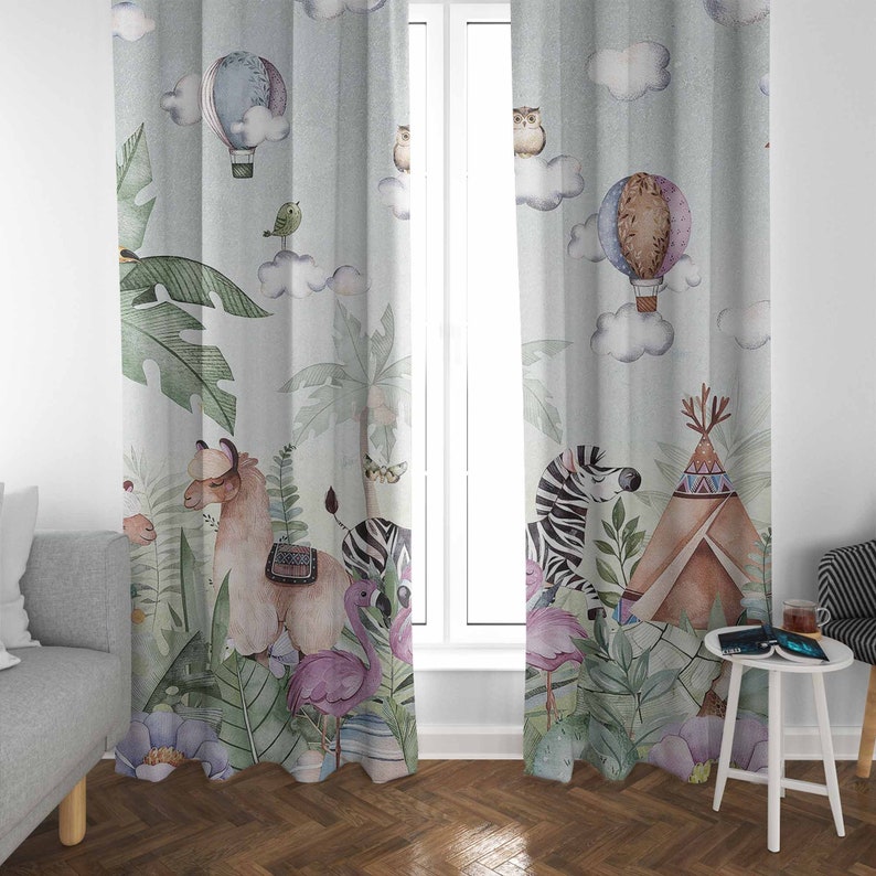 Safari Animals Party Nursery C - Baby Nursery Blackout Curtains review and price