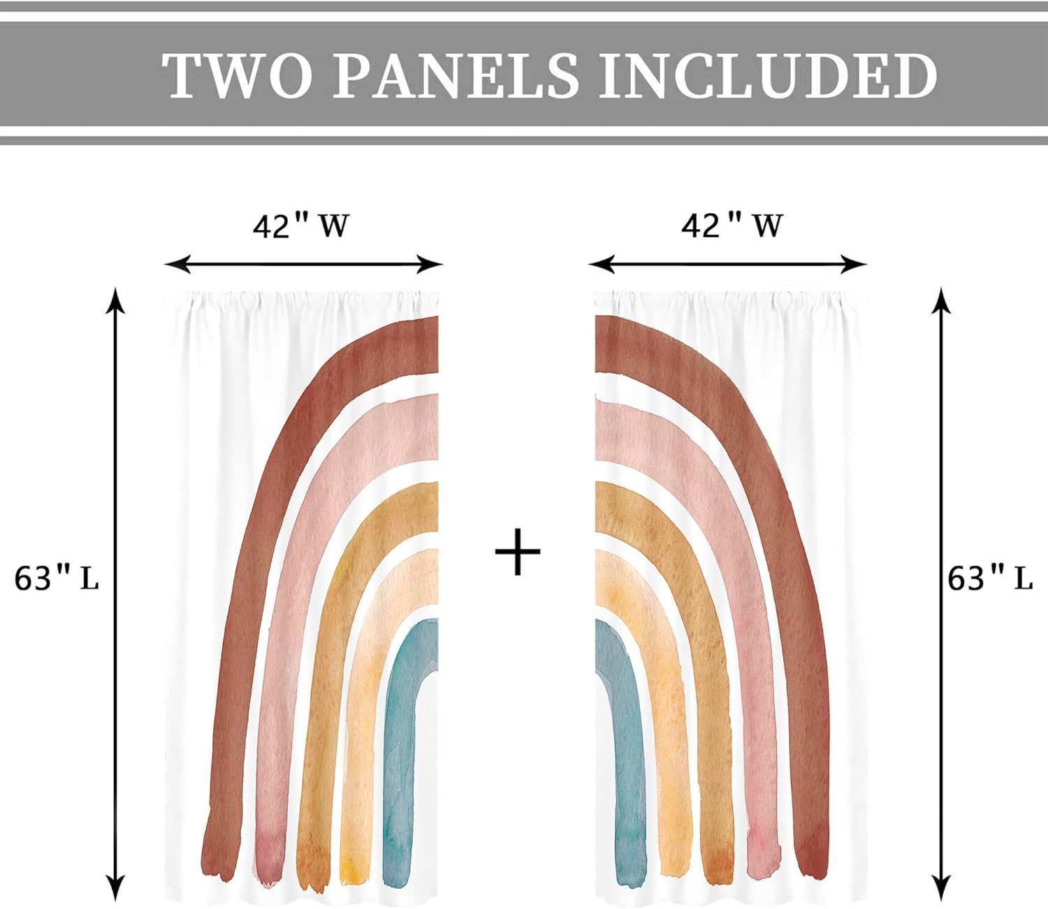 Kids Boho Rainbow Curtains for - Baby Nursery Vintage Decor review and price
