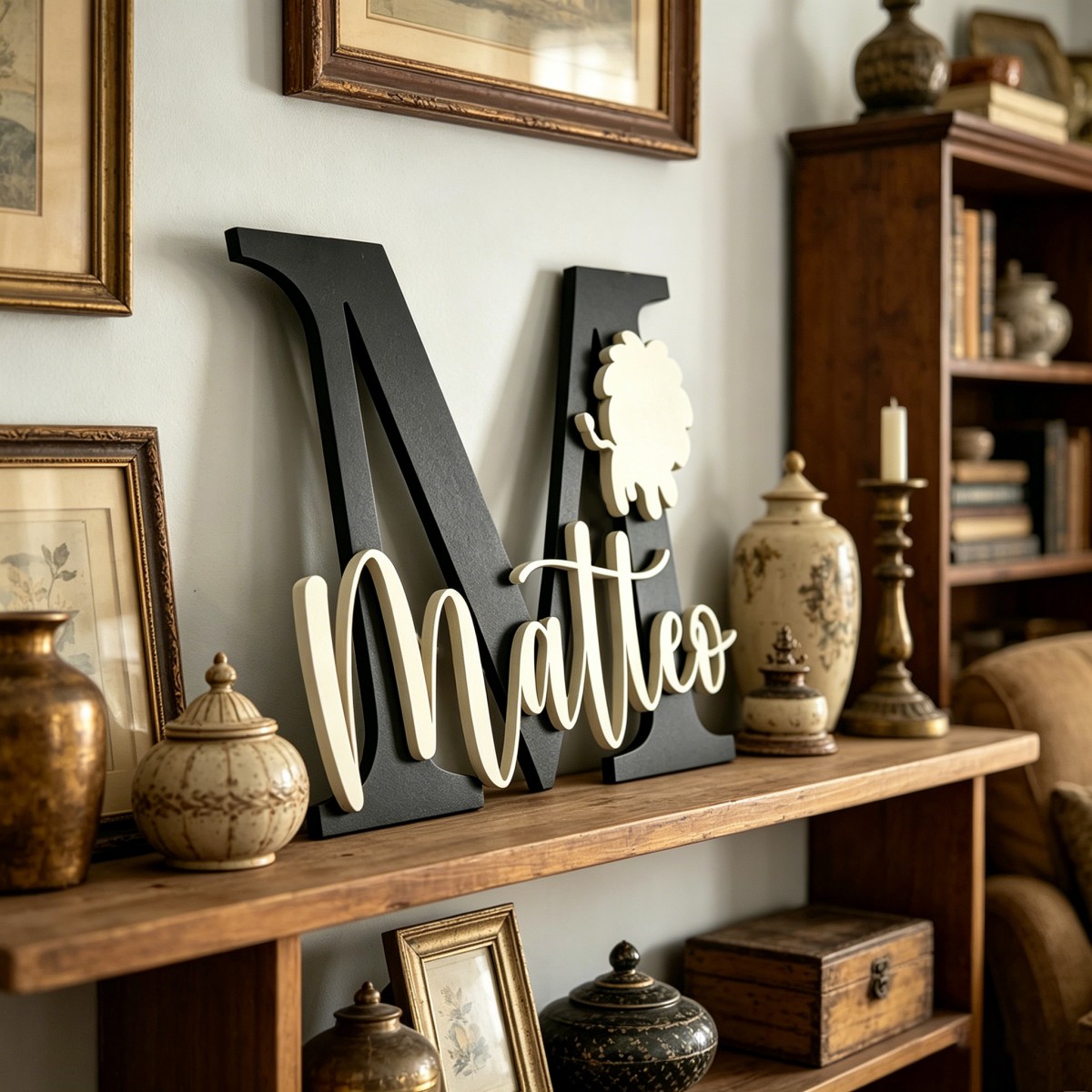 1Pc Custom Lion Name & Initial - Baby Nursery Kids review and price