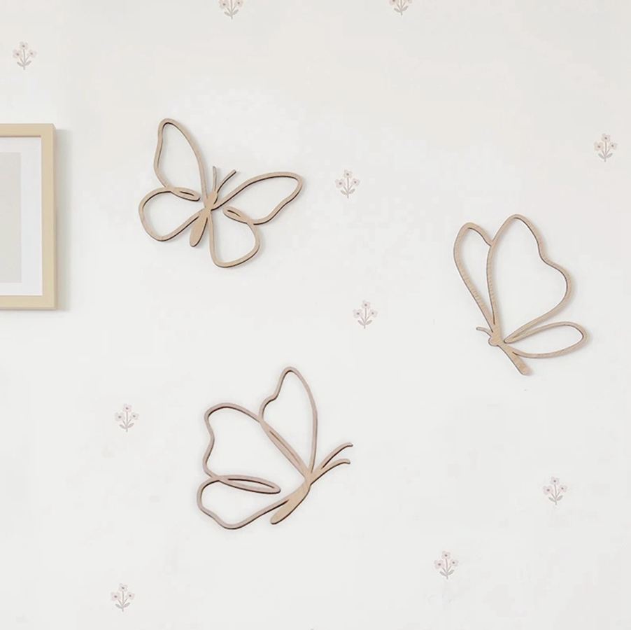 Wooden Butterflies Sign, Woode - Baby Nursery Design review and price