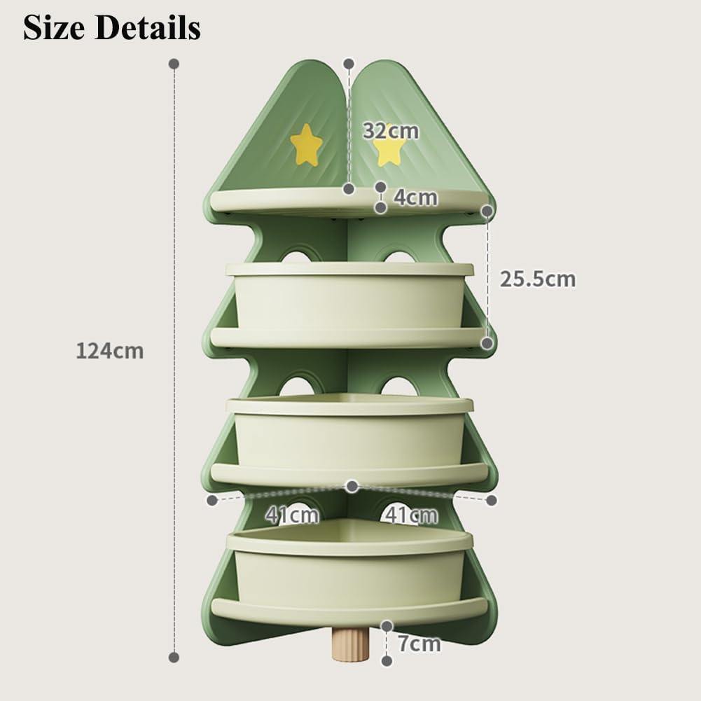 4 Tier Corner Bookshelf Toy St - Baby Nursery Books review and price
