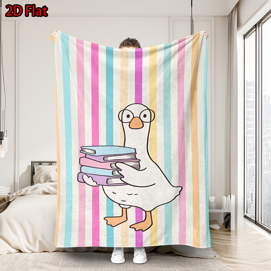 Cute Rainbow Stripe Throw Blan - Baby Nursery Books review and price