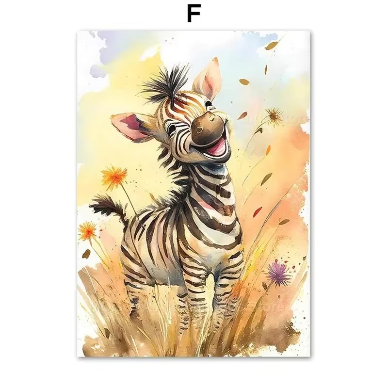Watercolor Lion Giraffe Tiger  - Baby Nursery Animal Pictures review and price