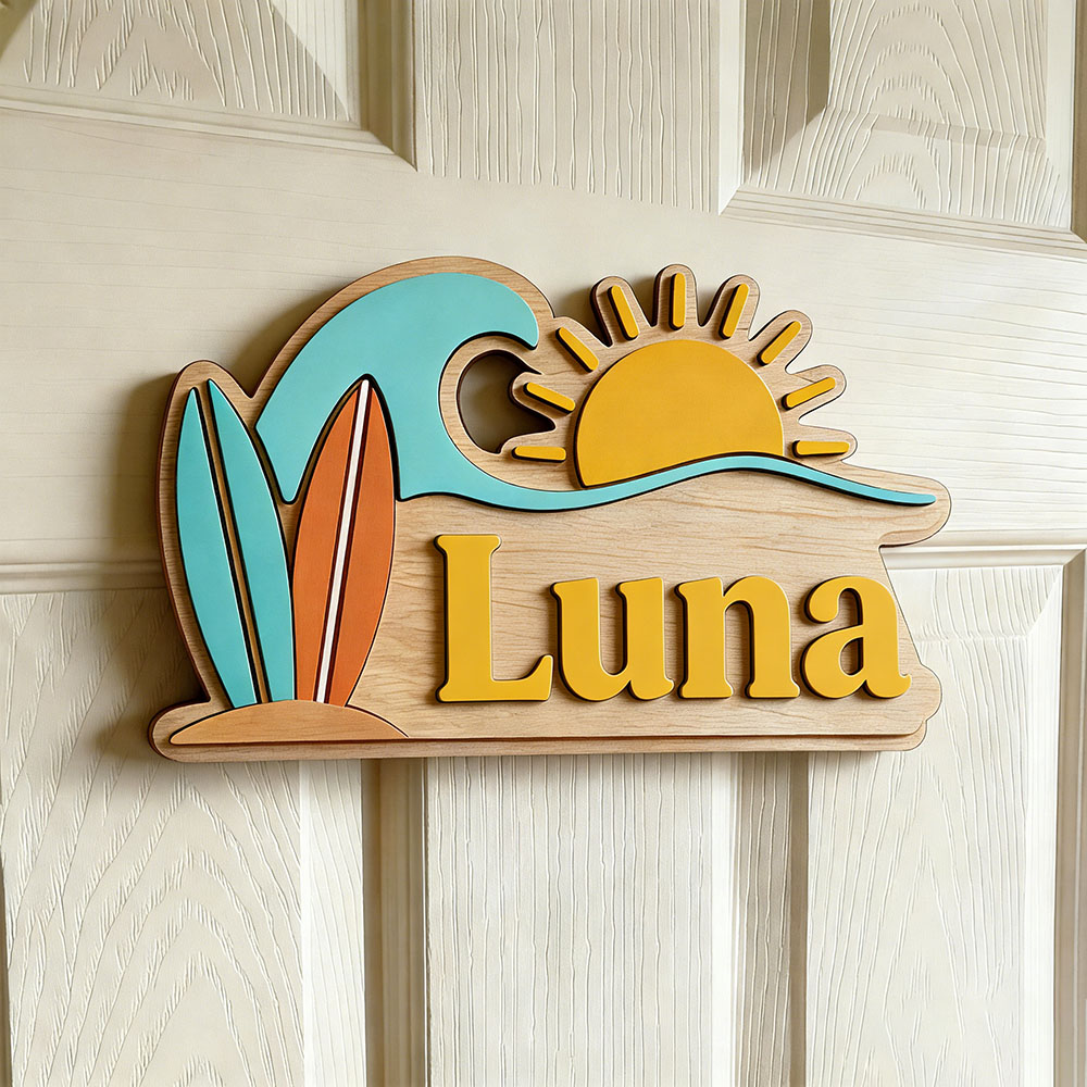 Custom Beach Wave Surfboard Su - Baby Nursery Kids review and price