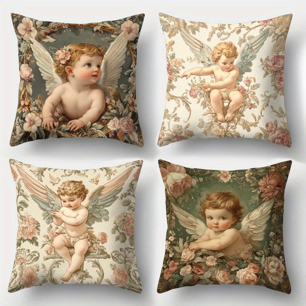 Printed Angel Floral Pillow Co - Baby Nursery Vintage Decor review and price