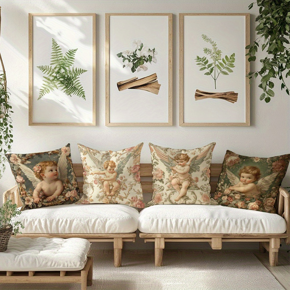 Printed Angel Floral Pillow Co - Baby Nursery Vintage Decor review and price