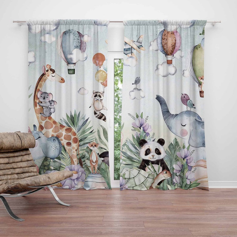 Safari Animal Party Nursery Cu - Baby Nursery Blackout Curtains review and price
