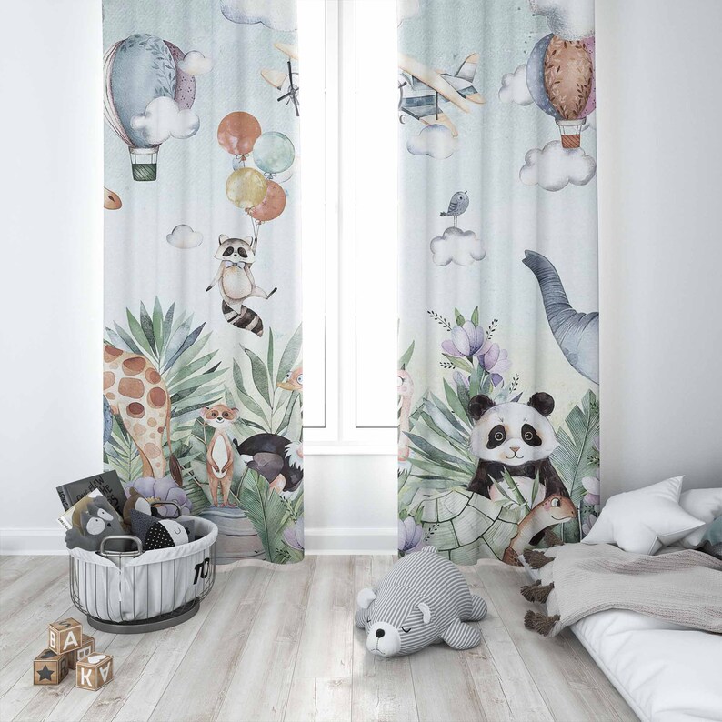 Safari Animal Party Nursery Cu - Baby Nursery Blackout Curtains review and price