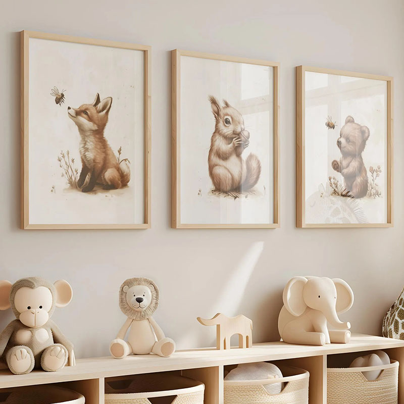 Bear Rabbit Fox Deer Squirrel  - Baby Nursery Kids review and price