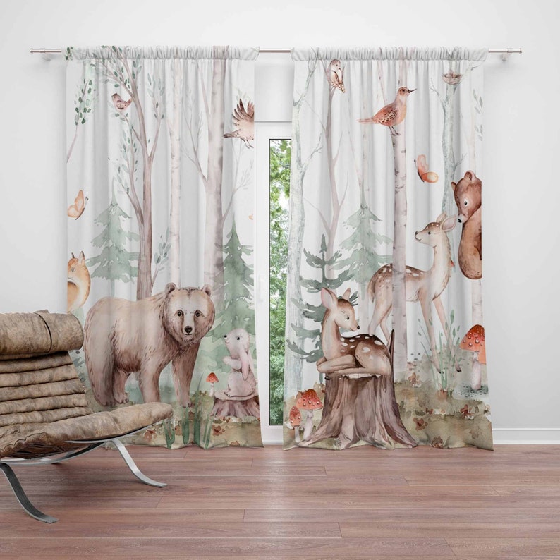 Forest Animals Curtains Kids N - Baby Nursery Blackout Curtains review and price