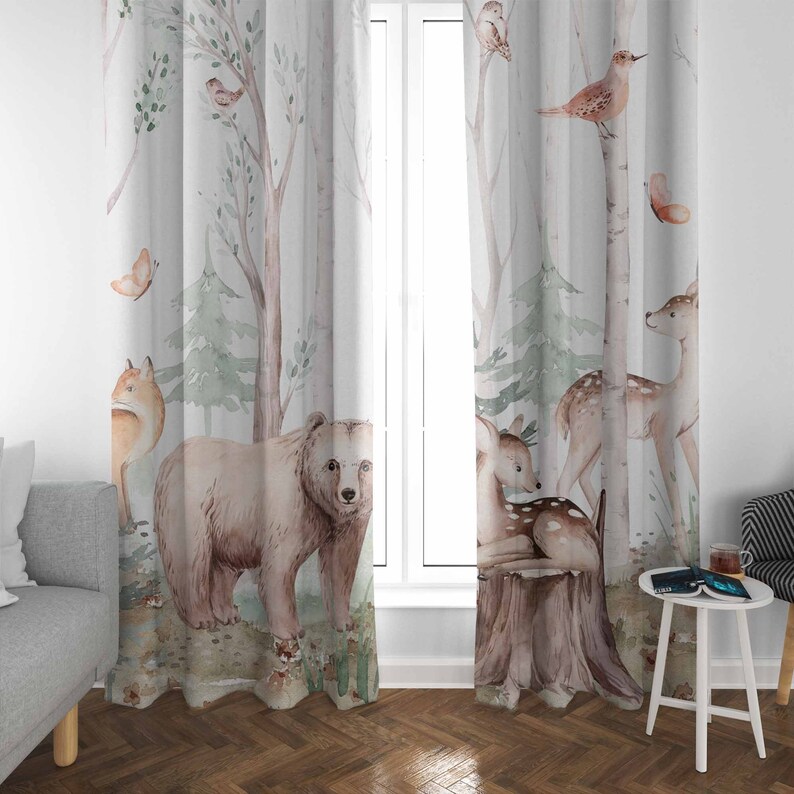 Forest Animals Curtains Kids N - Baby Nursery Blackout Curtains review and price