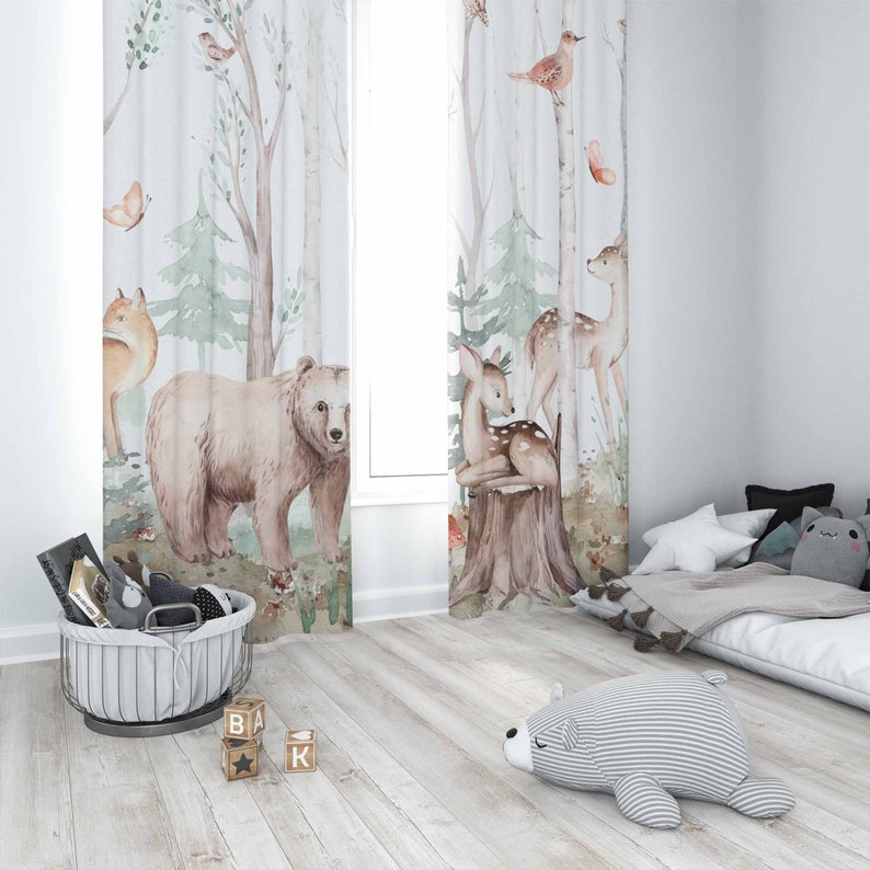 Forest Animals Curtains Kids N - Baby Nursery Blackout Curtains review and price